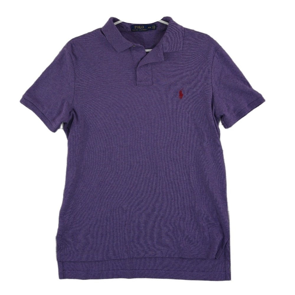 Polo Ralph Lauren Polo Shirt Men's Size Medium Purple Red Pony Short Sleeve Golf